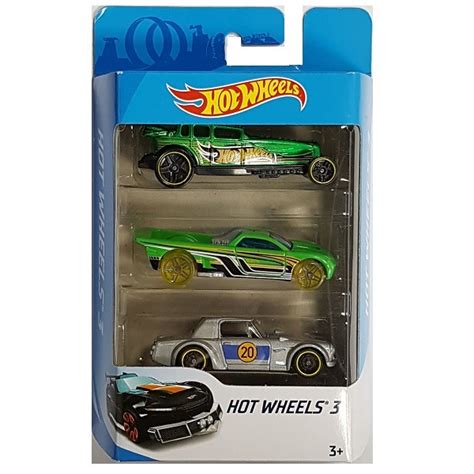 Hot Wheels kisautók 3 darabos szett zöld zöld szürke Gyerekajándék