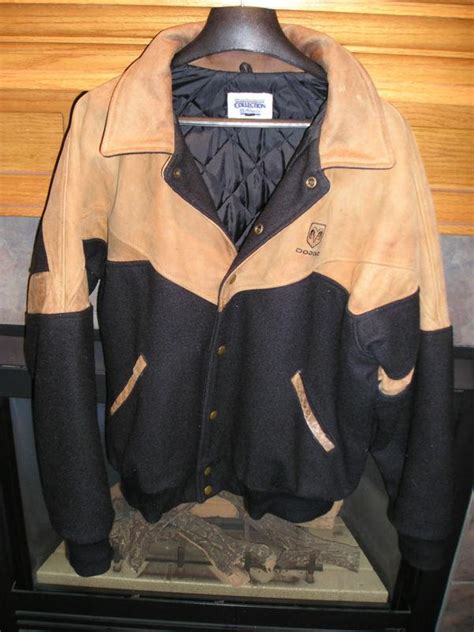 Sell Official Mopar Dodge Ram Leather And Wool Jacket Coat With Free