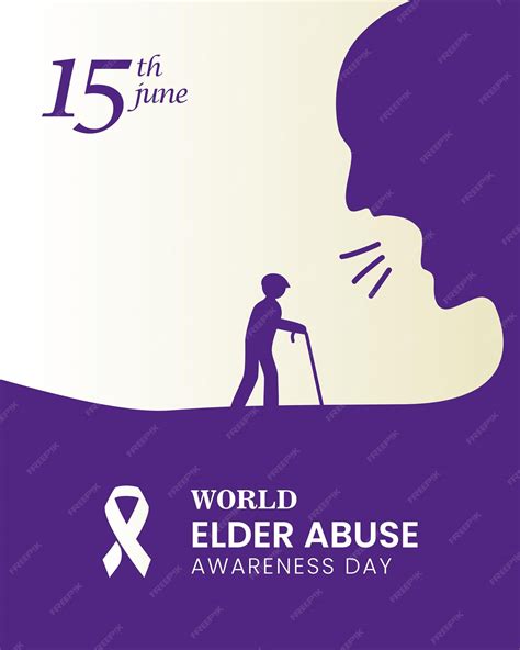 Premium Vector World Elder Abuse Awareness Day Vector Abused Seniors