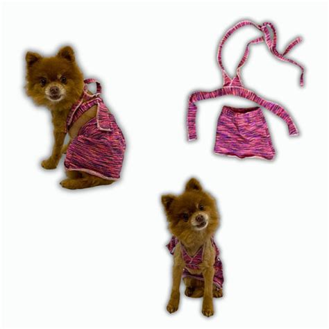Pink Purple Striped Pet Bikini Tailor Sallee