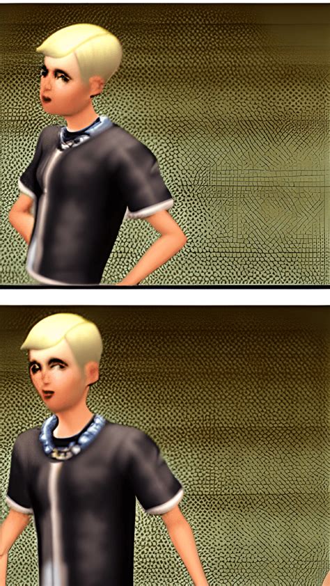 Boy Buzzcut Blonde Hair For The Sims 2 · Creative Fabrica