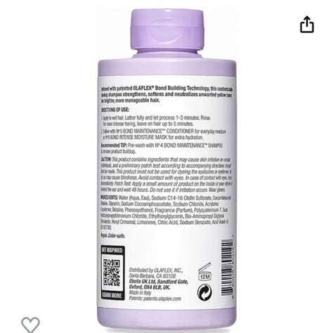 Olaplex Hair New Sealed Olaplex N P Blonde Enhancer Toning Shampoo