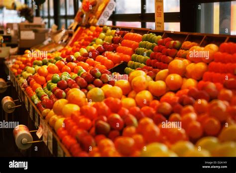 supermarket produce section stock photo alamy