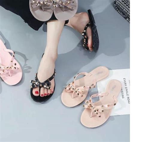 Jual Sandal Jepit Jelly Wanita Pita Model Vltno Super Mewah Cantik