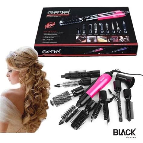 Gemei 10 In 1 Hot Air Styler GM 4835 Professional DC Motor Hair Dryer Hair Styler For Salon