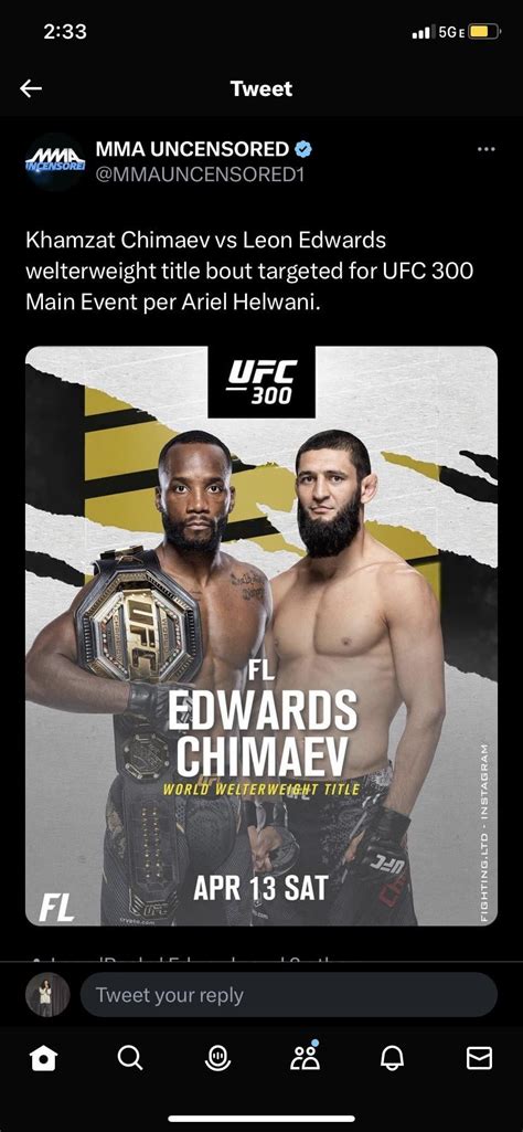 Ufc 300 main event confirmed??? : r/ufc
