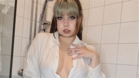 WitchieCos Wet Shirt In Shower Dildo Masturbation And Blowjob ManyVids