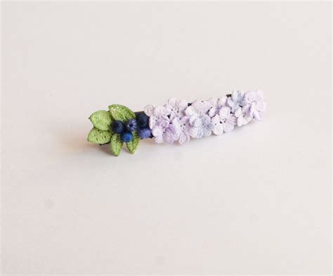 Pastel Flowers Barrette Crochet Miniature Flowers Floral Etsy Light Purple Flowers Pastel