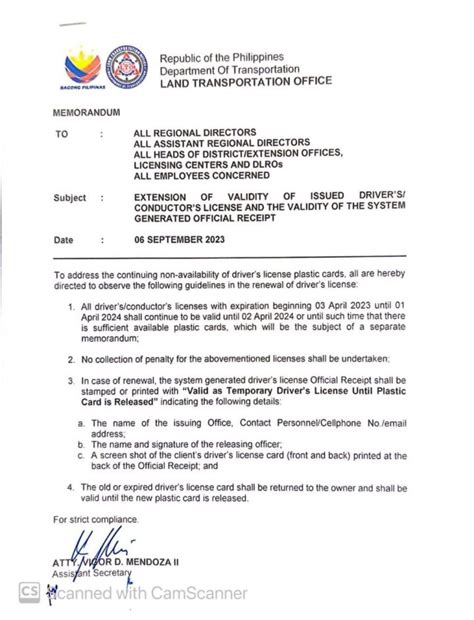 LTO extends validity of all Driver's Licenses expiring from Apr. 3