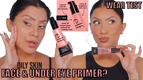 New E L F Cosmetics Power Grip Primer 4 Niacinamide 12 Hr Wear Test