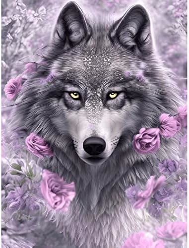 EmptyZ Diamond Painting Kits For Adults Wolf Moon DIY 5D Full Drill