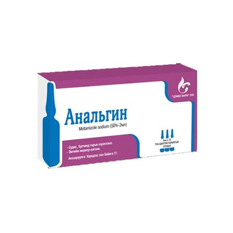 Анальгин 50%-2мл №10
