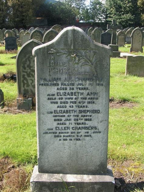 Weaste Cemetery W J E Chambers War Imperial War Museums