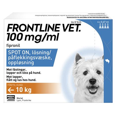 Frontline vet. 100 mg/ml spot-on 4 x 0,67 ml • Köp på Djurfarmacia ...