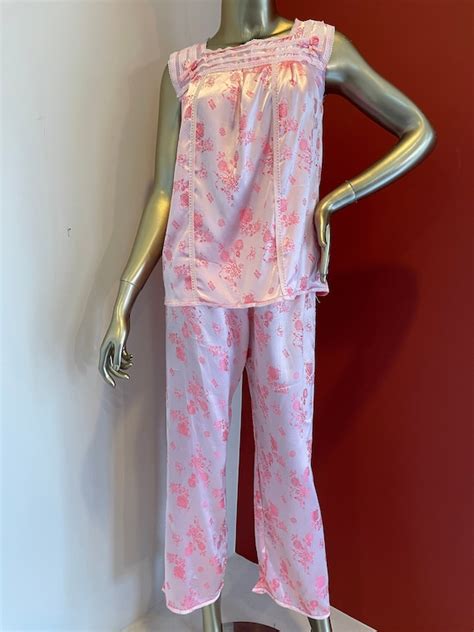 S Pink Asian Print Lingerie Set Gem