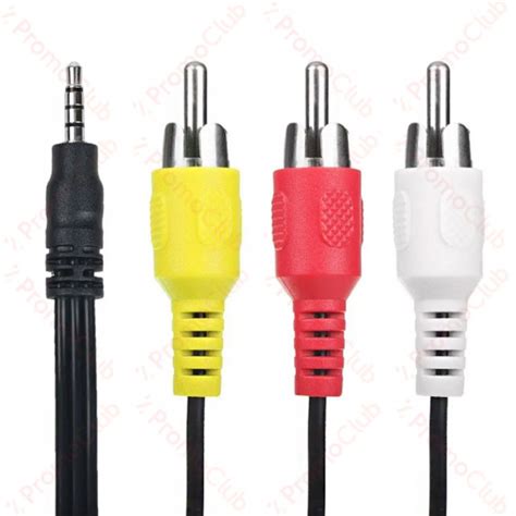 Аудио кабел, 3RCA към 1 Жак 3.5мм - PromoClub.bg