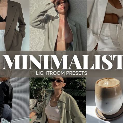 4 Influencer Lightroom Presets Minimalist Preset Minimalist Etsy