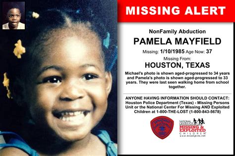 Pamela Mayfield Age Now 37 Missing 01 10 1985 Missing From Houston Tx Anyone Having