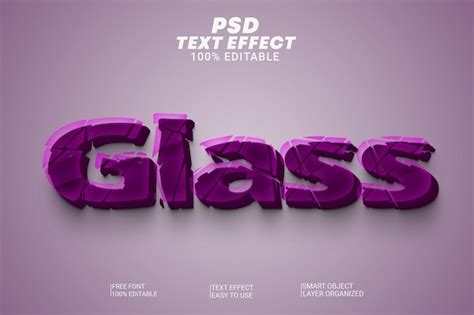 Premium Psd Psd Creative Glass Text Effect