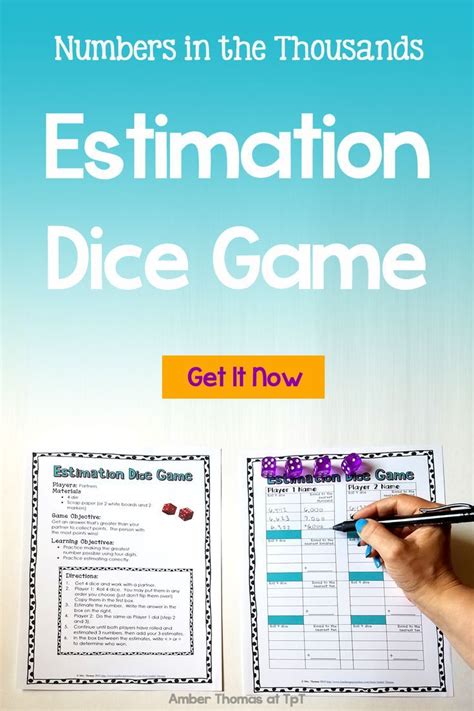 Estimation Dice Game {Differentiated} | Elementary math lessons ...