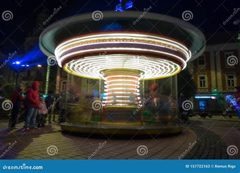 Spinning Carousel For Kids Editorial Stock Photo Image Of Attraction