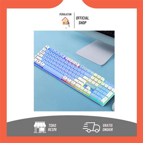 Jual Leorqeon Gaming Keyboard Rgb Backlight Mechanical Feel Waterproof