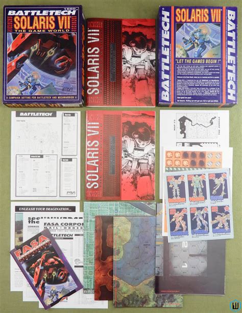 Solaris Vii 1991 The Battletech Game World Of Gladiator Mechs Box