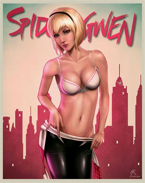 Marvel Pinups Spider Gwen By Raikoart On Deviantart Hot Sex Picture