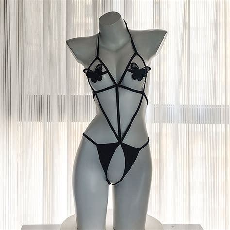 Lingerie Sexy Sem Costas Para Mulheres Conjuntos De Soutiens Eróticos Deep V Open Bodystockings