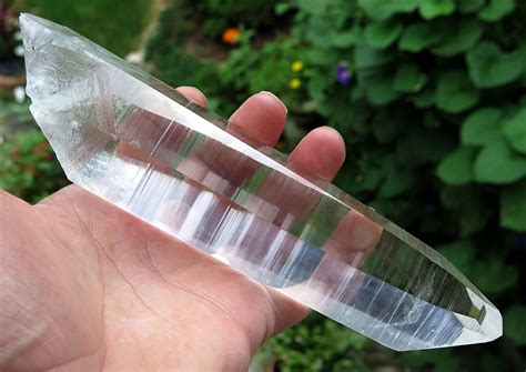 8 Inch Semi Polished Lemurian Seed Quartz Crystal MG Brazil The Tip