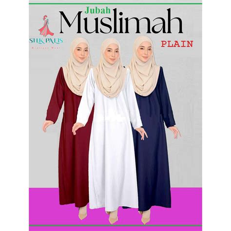 Jubah Muslimah Plain New Arrival Murah Harga Jubah Muslim Plain Size