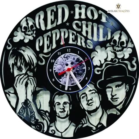 Relógio De Parede disco Vinil Red Hot Chili Peppers Lindo Parcelamento sem juros