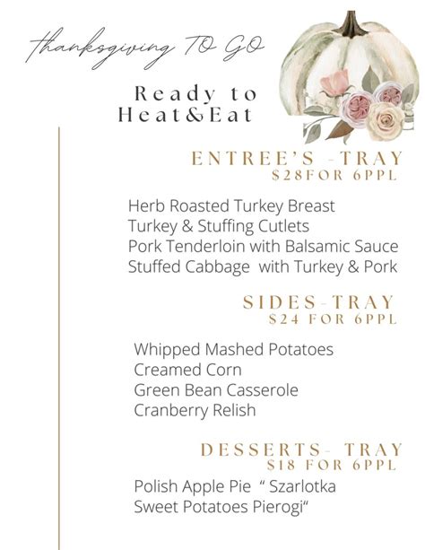Thanksgiving To Go American Polish Cultural Center