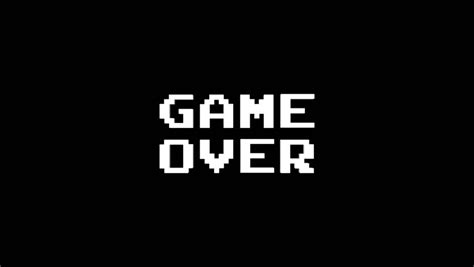 Game Over Glitch Text Animation Stock Footage Video Royalty