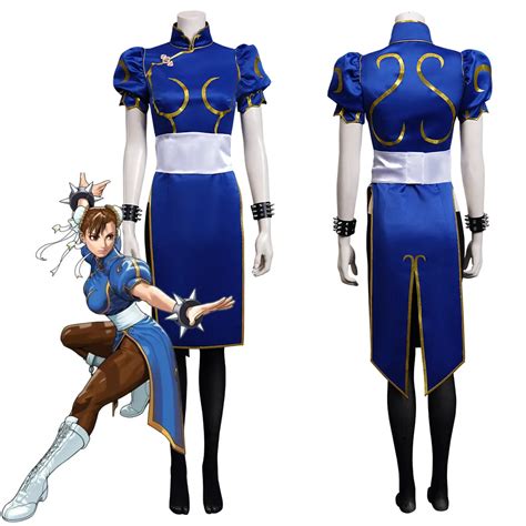 Chun Li Cosplay Costume Anime Game Cosplay Costume Dress Outfit Women Feamle Ladies Halloween