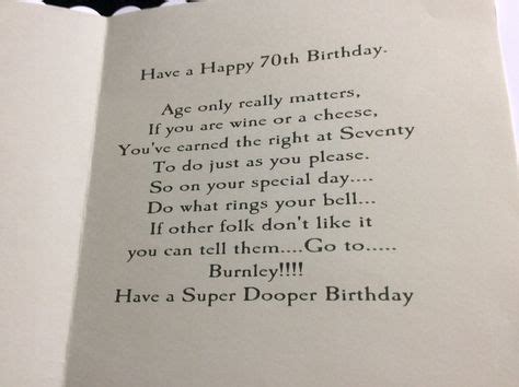 Verse for the 70th birthday card