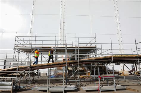 Inside its 14-story ‘cocoon,’ restoration work continues on Air Force ...