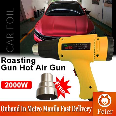 Ready StockLCD Display Hot Air Gun Temperature Adjustable Heat Gun PC Nozzles For Heat Shrink