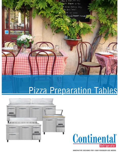 continental pizza prep tables north star agency