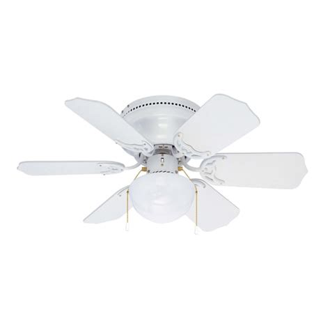 Litex Vortex Hugger 30 In White Flush Mount Ceiling Fan With Light Kit