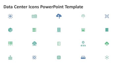 Data Center Icons PowerPoint Template | PPT Templates