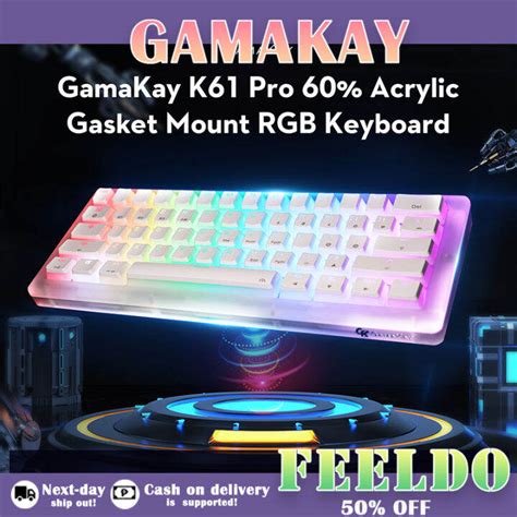 Flash SaleGamaKay K61 Pro Keys Mechanical Gaming Keyboard Hot Swappable Type C 3 1 Wired USB