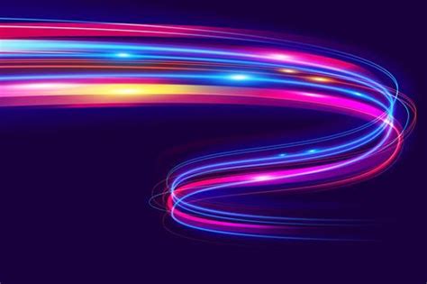 Abstract style neon lights design background vector free download
