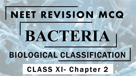 BIOLOGICAL CLASSIFICATION MCQ MONERA BACTERIA MCQ CLASS 11