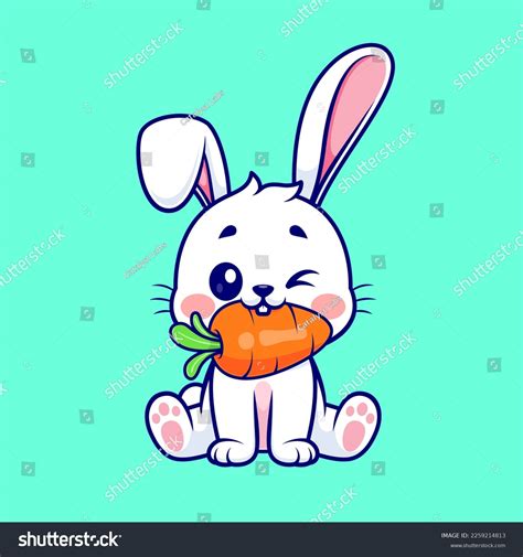 Rabbit Eating Carrot Cartoon Royalty Free Images Stock Photos