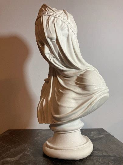 Virgin Mary Virgin Mary Statue Veiled Lady Bust Veiled Etsy Uk