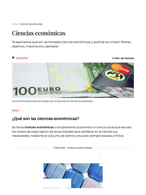 As Ciencias Economicas Investigam Diversos Fenomenos - Introducción a las Ciencias Económicas | PDF | Ciencias económicas ...