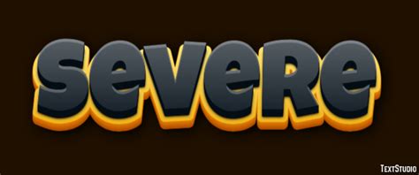 severe yellow  black  text effect generator