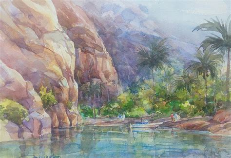 Wadi Alshab Painting By Abdelwahab Nour