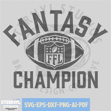 Fantasy Football Champion K Football SVG PNG Vector - Etsy